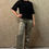 Thumbnail: Red Button Colette Sparkle jeans met metallic coating in bruin en khaki
