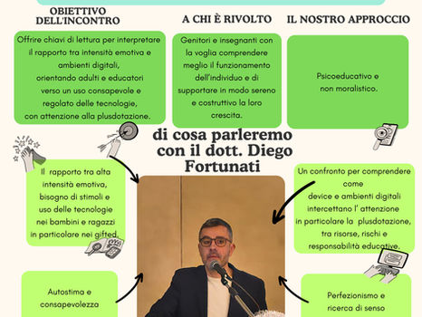 Conferenza "Menti veloci, emozioni intense, schermi accesi"