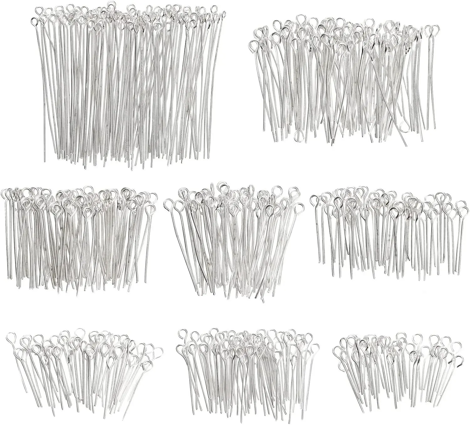 Jewellery Making Supplies Eye Pins 20 Gauge, 1200 Pieces