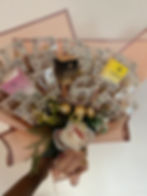 Peach money bouquet