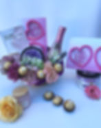 Lavender-themed hamper with bath spa products and candles