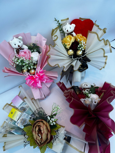 Flower & Teddy Bear Bouquet - Kid's Gift UK