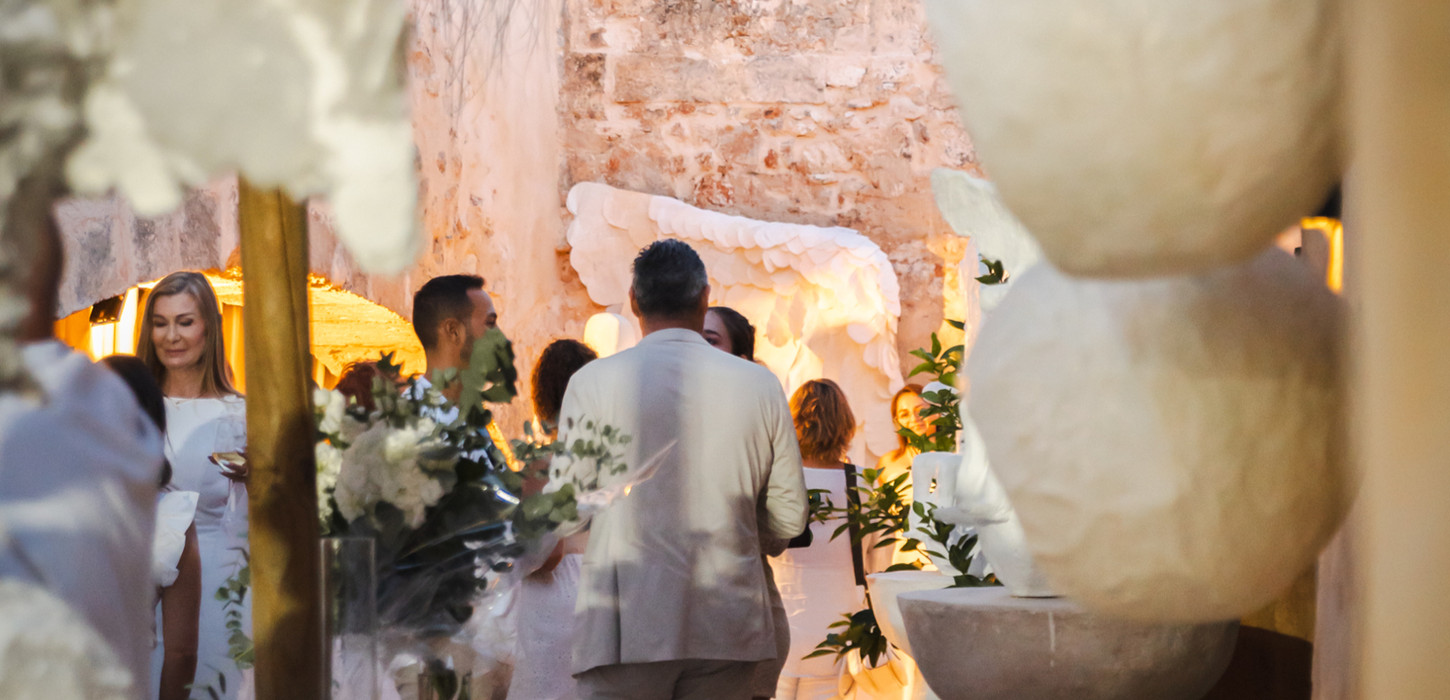 The launch party in Muro, Mallorca, for artist Lucio Sanz's latest exhibition -Universo.