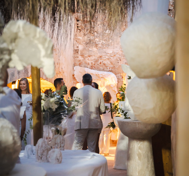 The launch party in Muro, Mallorca, for artist Lucio Sanz's latest exhibition -Universo.