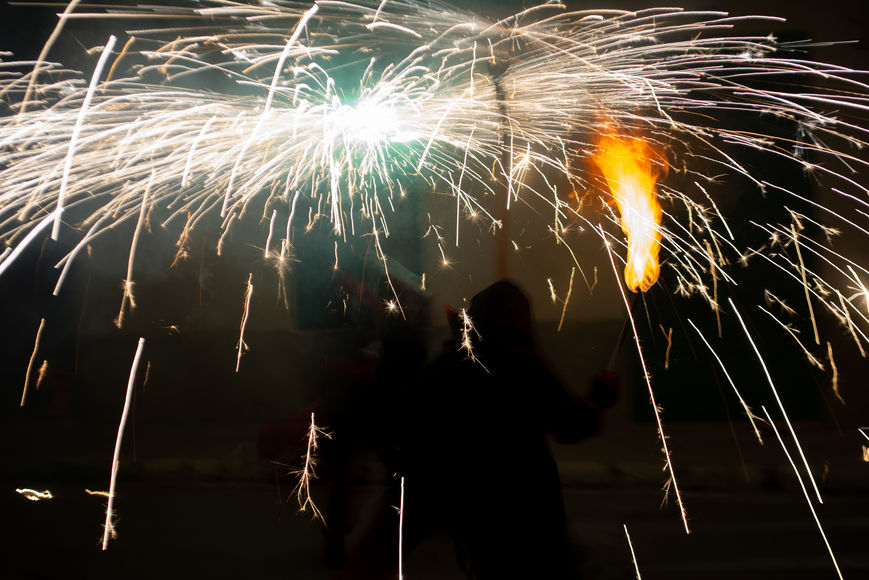 The spectacular Correfoc, a traditional part of Mallorcan festival celebrations