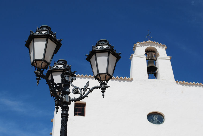 The beautiful church in San Jose - Sant Josep in Ibiza. The setting for the traditional mass during the San Jose festival