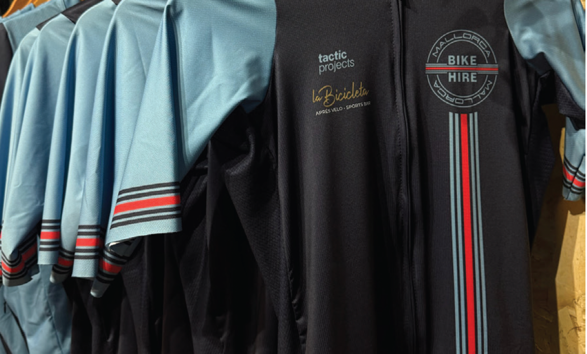 Cyclewear for sale at Mallorca Bike Hire, Puerto de Pollensa, Mallorca