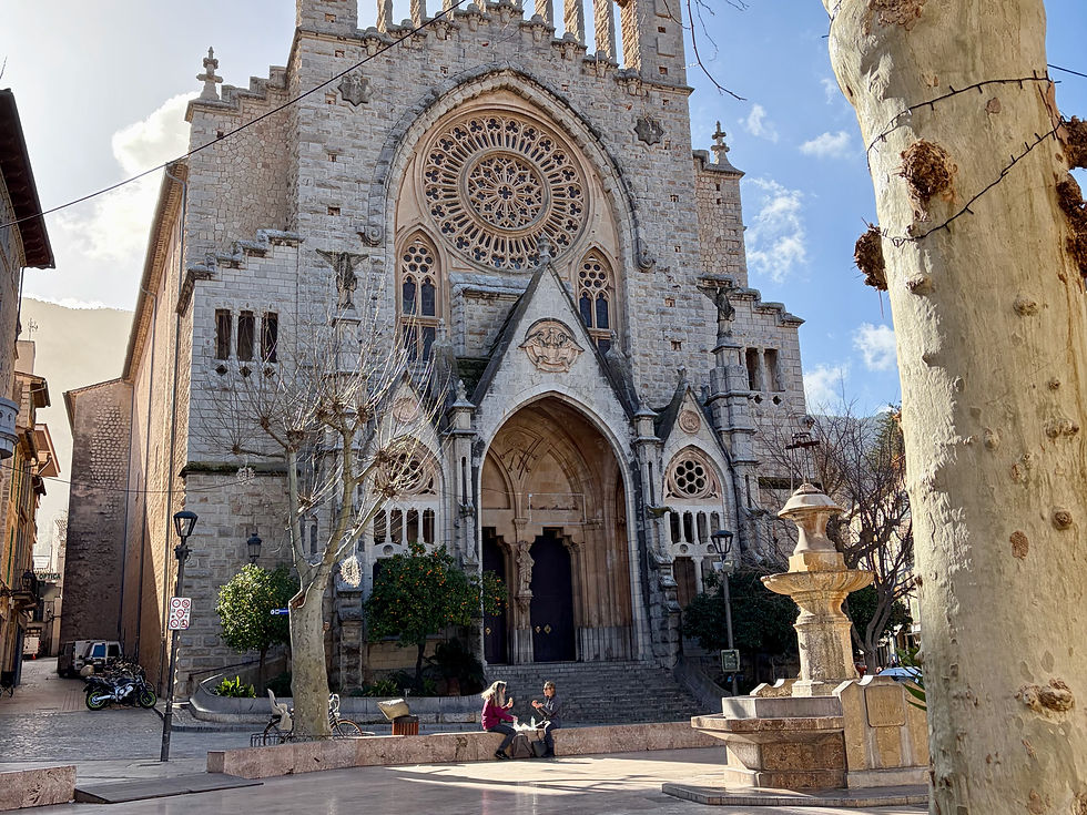 The cathedral in Soller in Mallorca