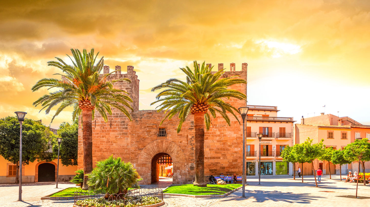 Alcudia Old Town in the North of Mallorca