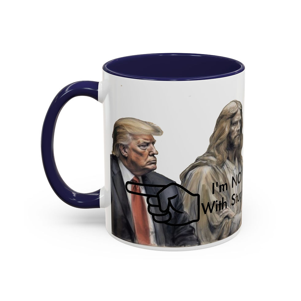 Thumbnail: Jesus is NOT with Stupid, Accent Coffee Mug, 11oz