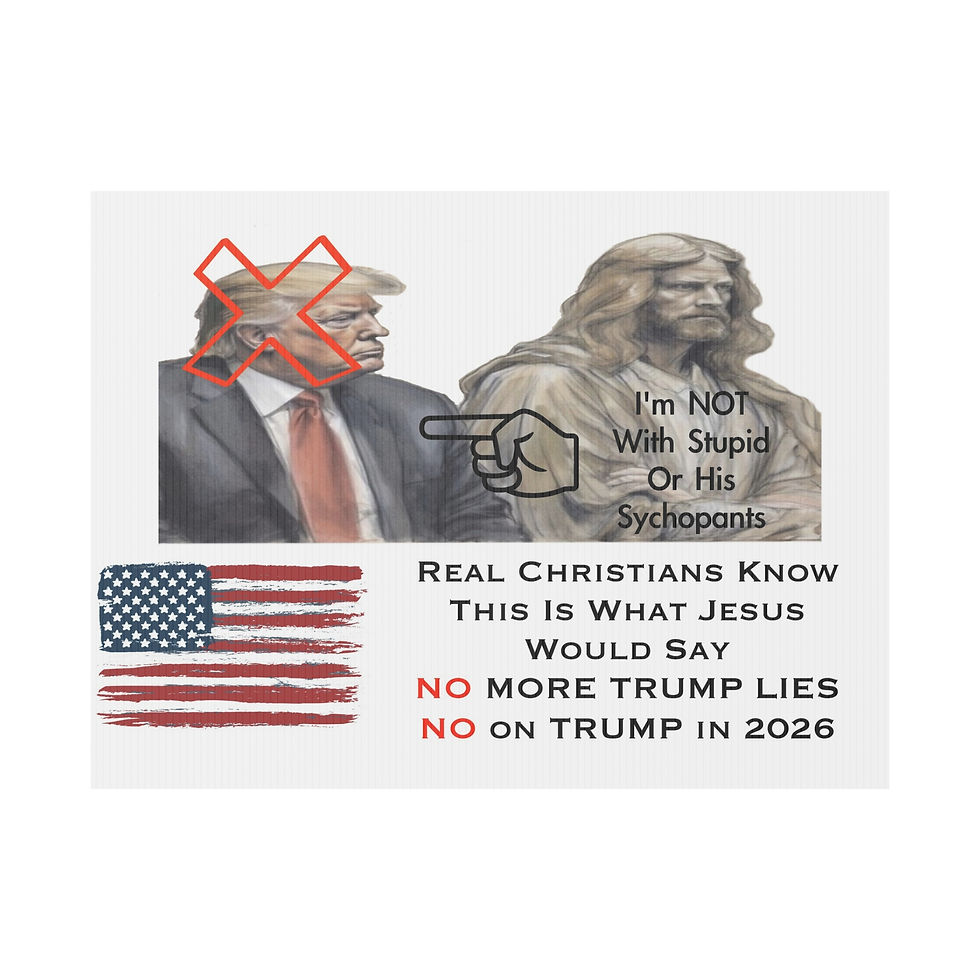 Thumbnail: Christians Say NO on Trump Sycophants 2026 Yard Sign