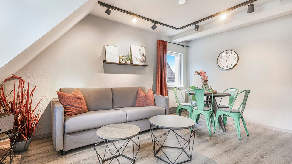 moderne Ferienwohnung Ottensoos, moderne Ferienwohnung Hersbrucker Schweiz, Sofa