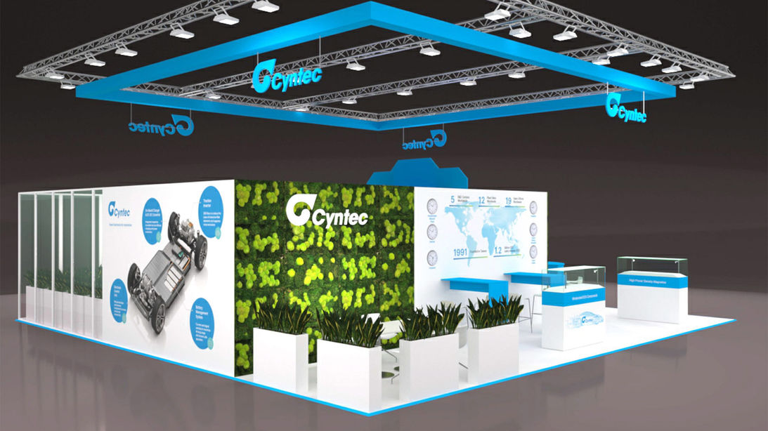 Projekt Messebau Rendering Electronica Cyntec
