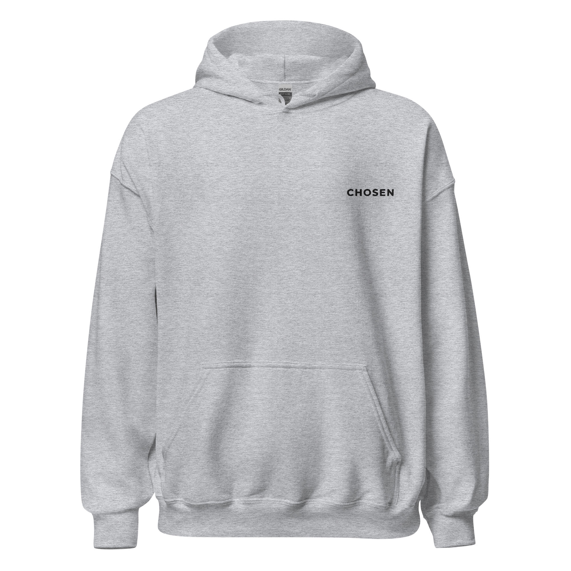 CHOSEN Grey Unisex Hoodie - Christian/Jesus Clothing