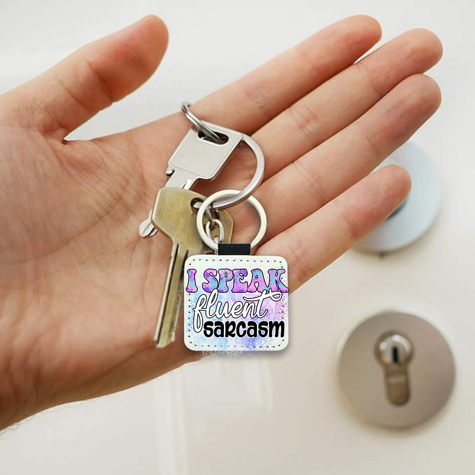 Thumbnail: Squar PU Leather Custom KeyChain