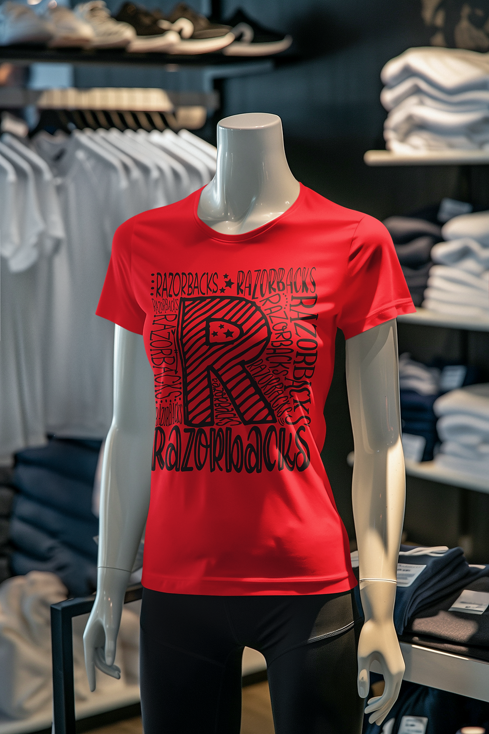 Thumbnail: Razorbacks Unisex V-Neck Tee - Sporty Apparel for Game Day