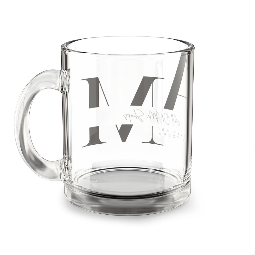 Thumbnail: Personalized 10oz Glass Mug - Custom Monogram Coffee Cup