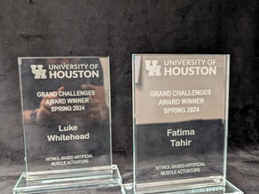 A selection of elegant crystal, glass, and acrylic recognition awards displayed on a softly lit professional backdrop