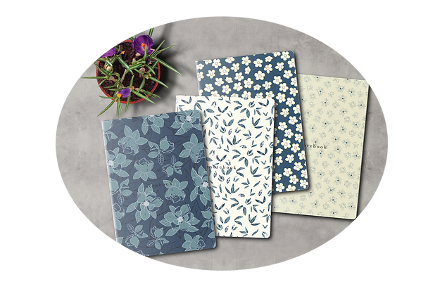 Jennifer Peters Surface Pattern Design Elusive Moose Studio Summer Breeze stationary notebook