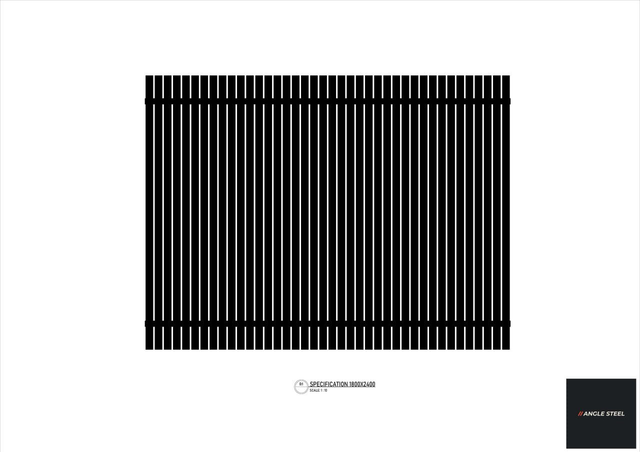 Flat Blade Fence 1200mm h x 2400mm w