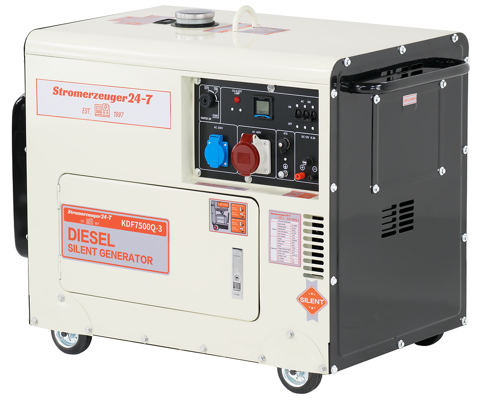 Stromaggregat 6,9kVA Stromerzeuger 230V/400V 5,5kW Diesel E-Starter Silent 02827