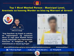 Top 1 Most Wanted sa Angat (Murder Case), Naaresto ng Pulisya
