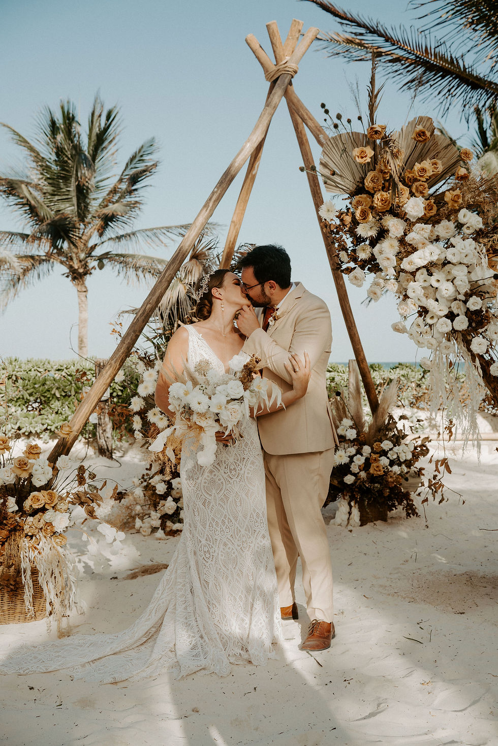 Boho Ceremony Site with Teepee
