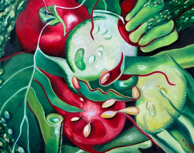 Cubist inspired still life