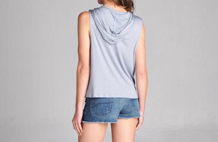 Thumbnail: Slate Blue Sleeveless Hoodie