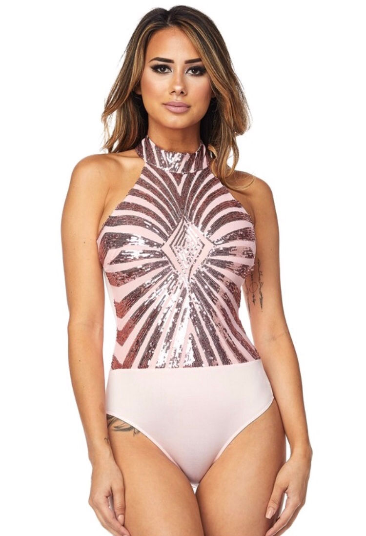 Thumbnail: Rose Halter Bodysuit