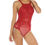 Thumbnail: Wine Lace Mesh Bodysuit