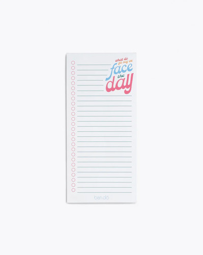 Take Note Magnetic Notepad, Face the Day | Lace Store