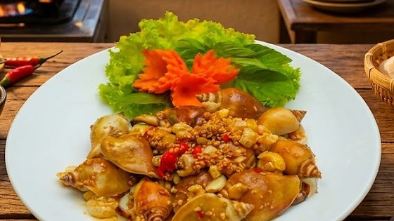Ốc Nhảy Xào Tỏi
