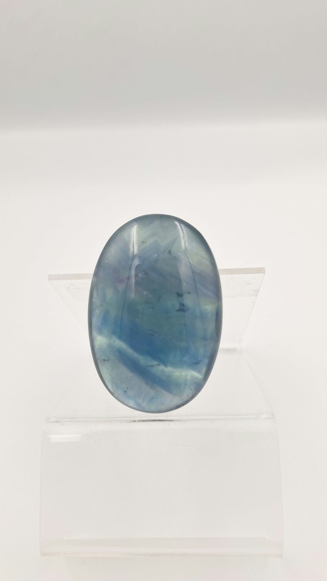 Galet Fluorite Bleue