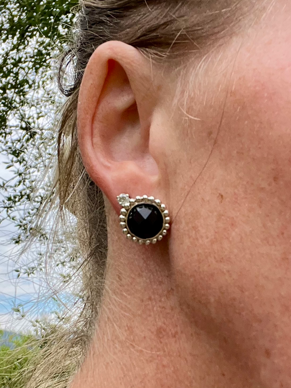 Thumbnail: Black Onyx Stud Earrings