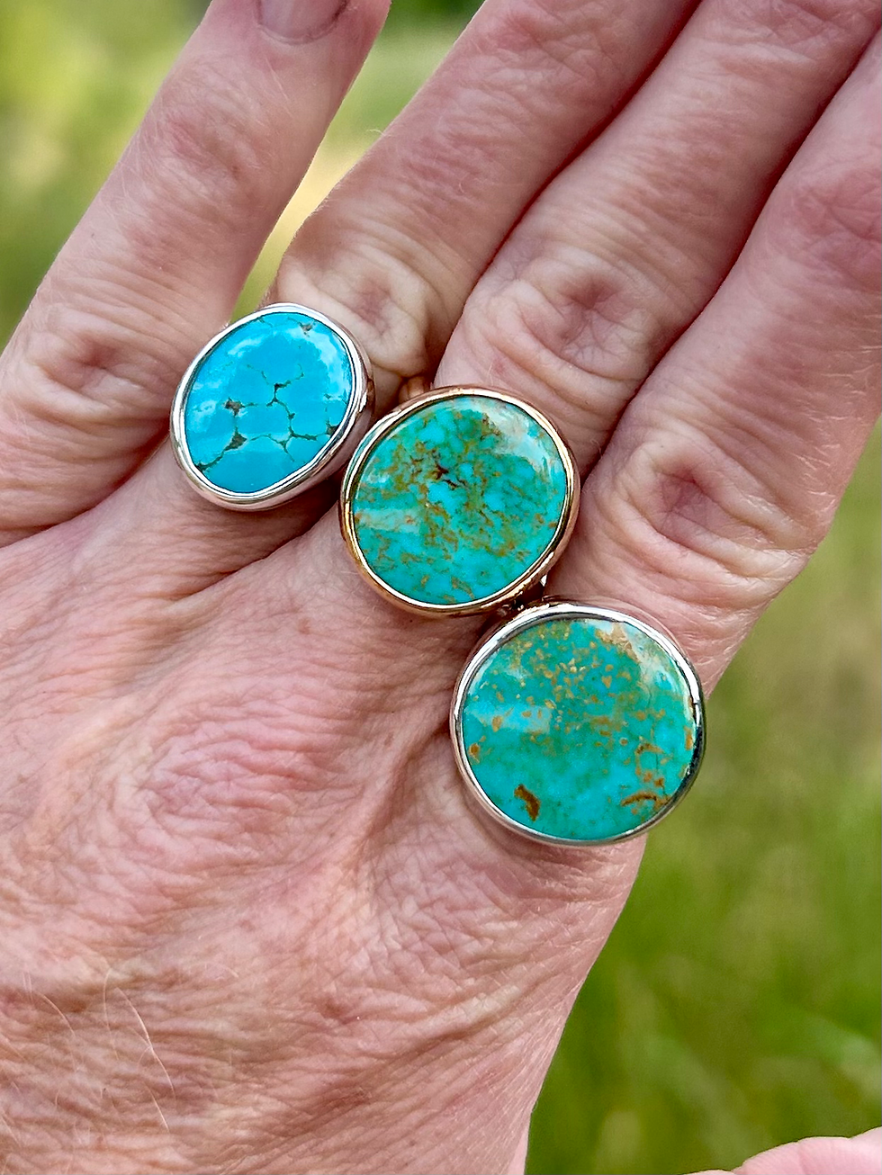 Thumbnail: King’s Manassa Turquoise and Sterling SilverRing