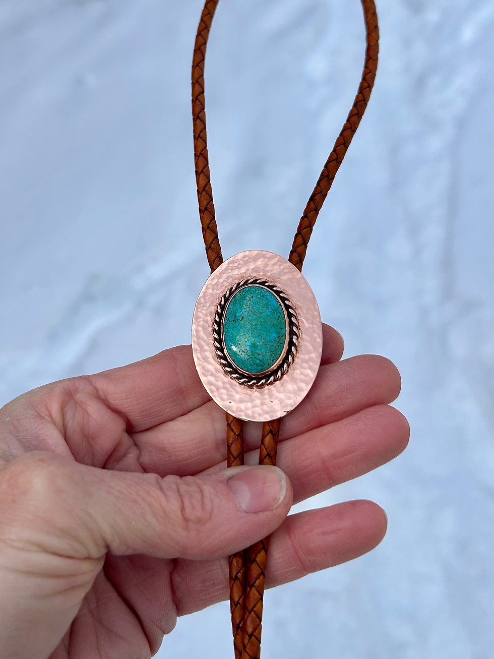 Thumbnail: Turquoise Mountain Turquoise and Copper Bolo Ti