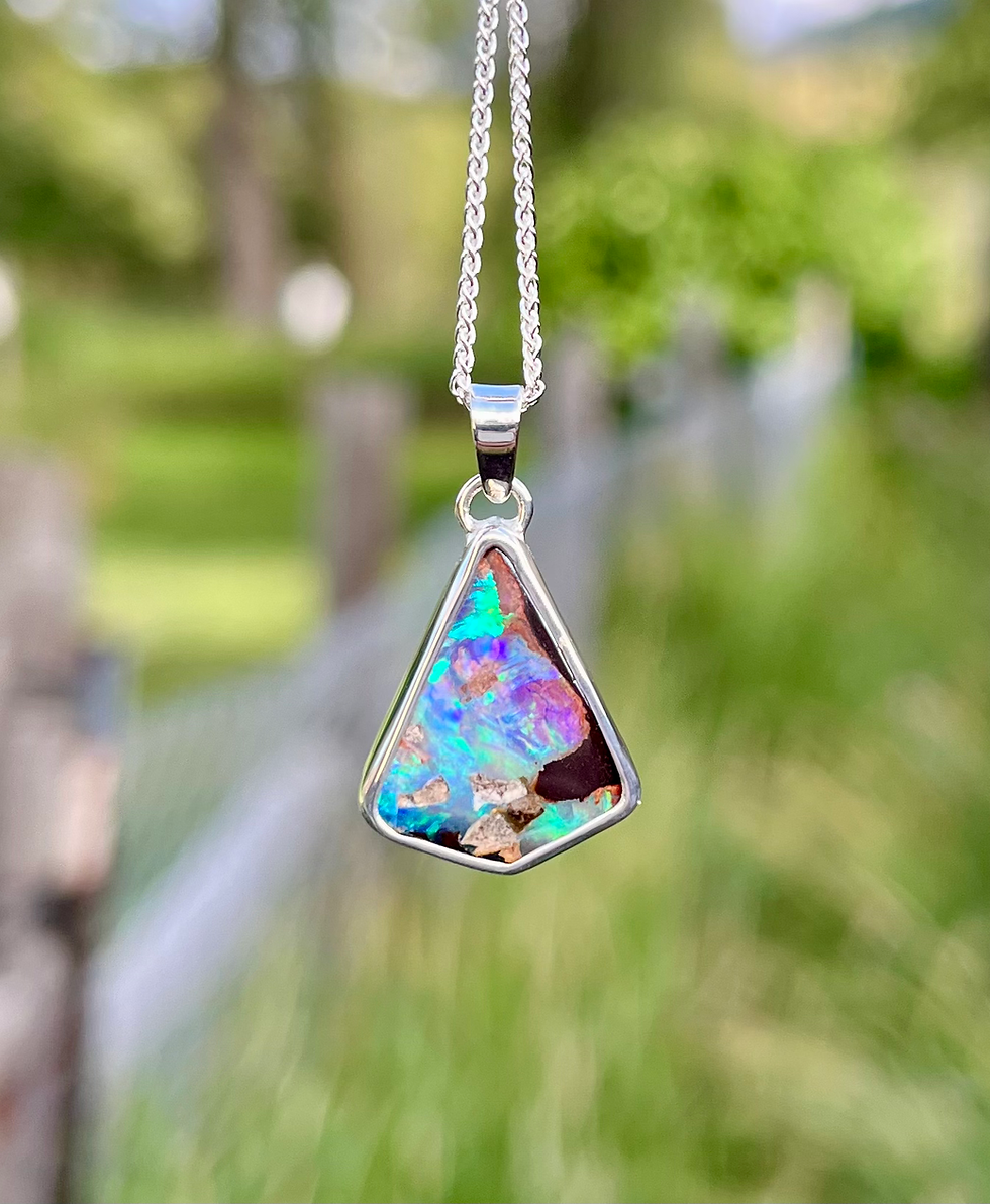Thumbnail: Ethiopian Opal and Sterling Silver Pendant