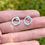Thumbnail: Circle of Life Hammered Circle Stud Earrings - Sterling Silver