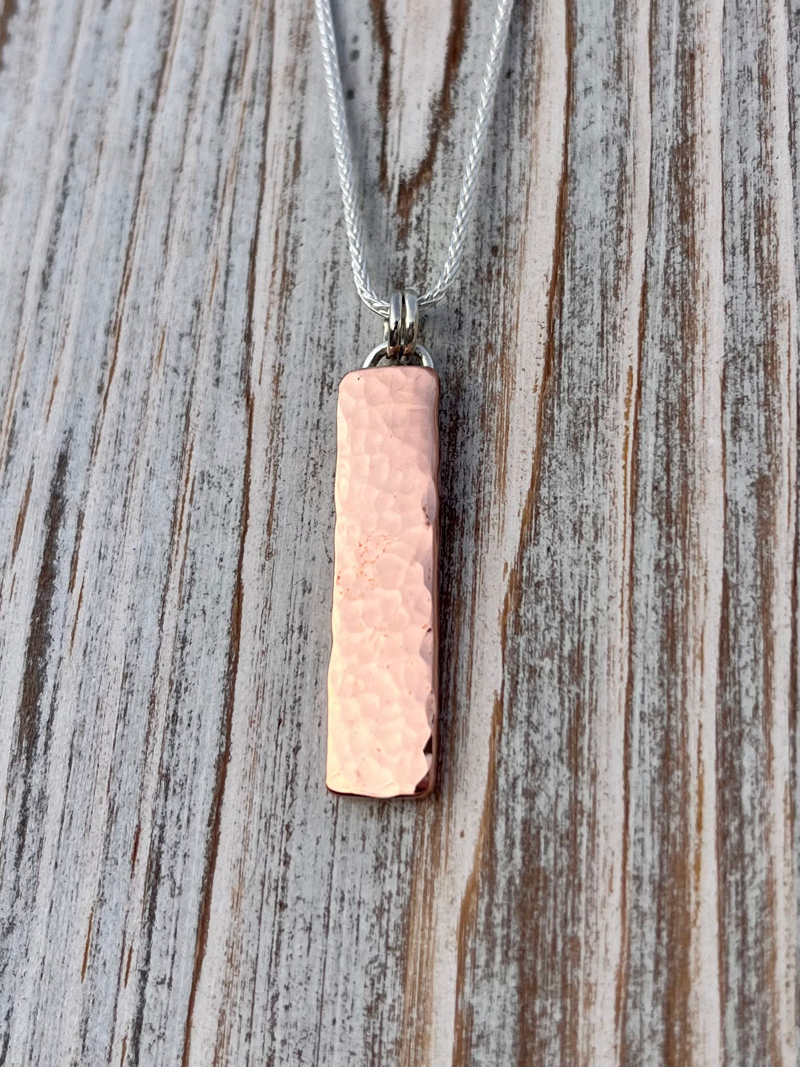 Copper Vertical Bar Necklace
