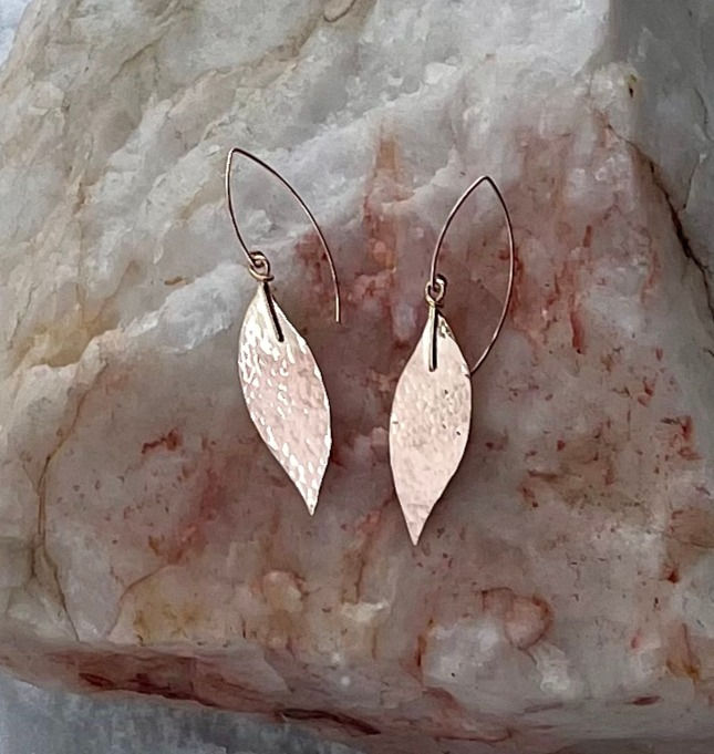 Thumbnail: Poplar Leaf 14k Rose Gold-Filled Earring