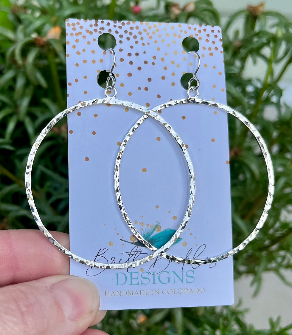 Thumbnail: Boho Hoops - Sterling Silver