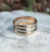 Three-tone Gold Ring Band