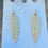 Thumbnail: Brass Feather Earrings - Large