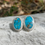 Thumbnail: Sterling Silver and Ithaca Peak Turquoise Stud Earrings