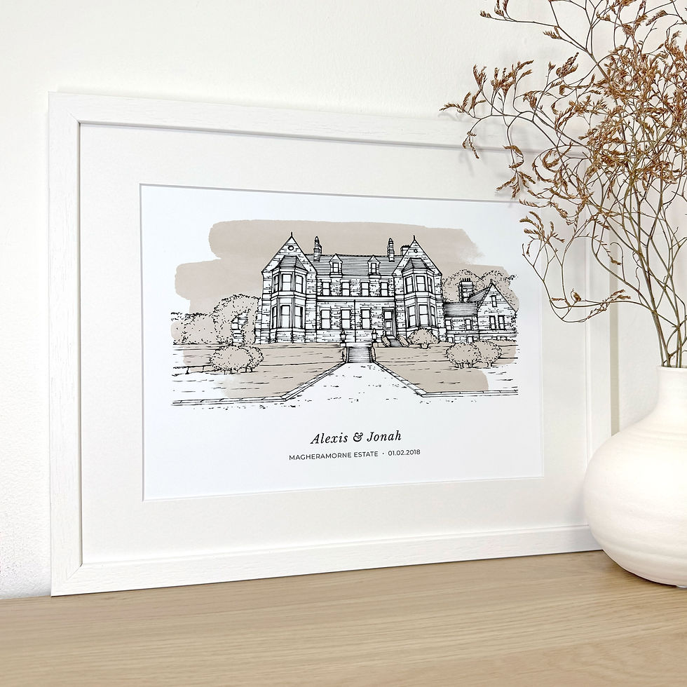 Thumbnail: Watercolour Wedding Venue Portrait