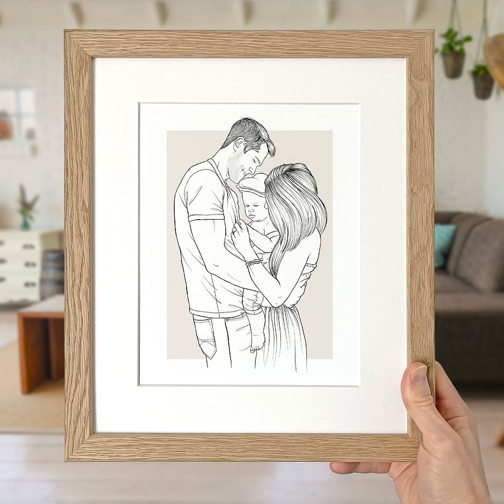 Thumbnail: Daddy and Child Line Portrait