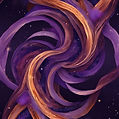 a braid of stars, soul and earth, abstract, deep purples and warm tones only .jpg