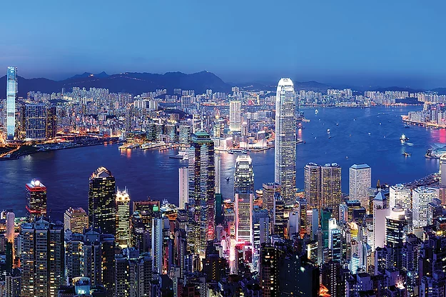 Miniatura: Hong Kong at Sunset Moment Rompecabezas de 950 piezas Tomax