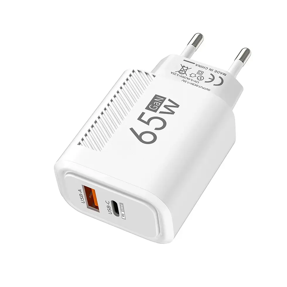 Miniatura: 65W GaN USB Type-C PD QC3.0 Fast Wall Charger Adapter